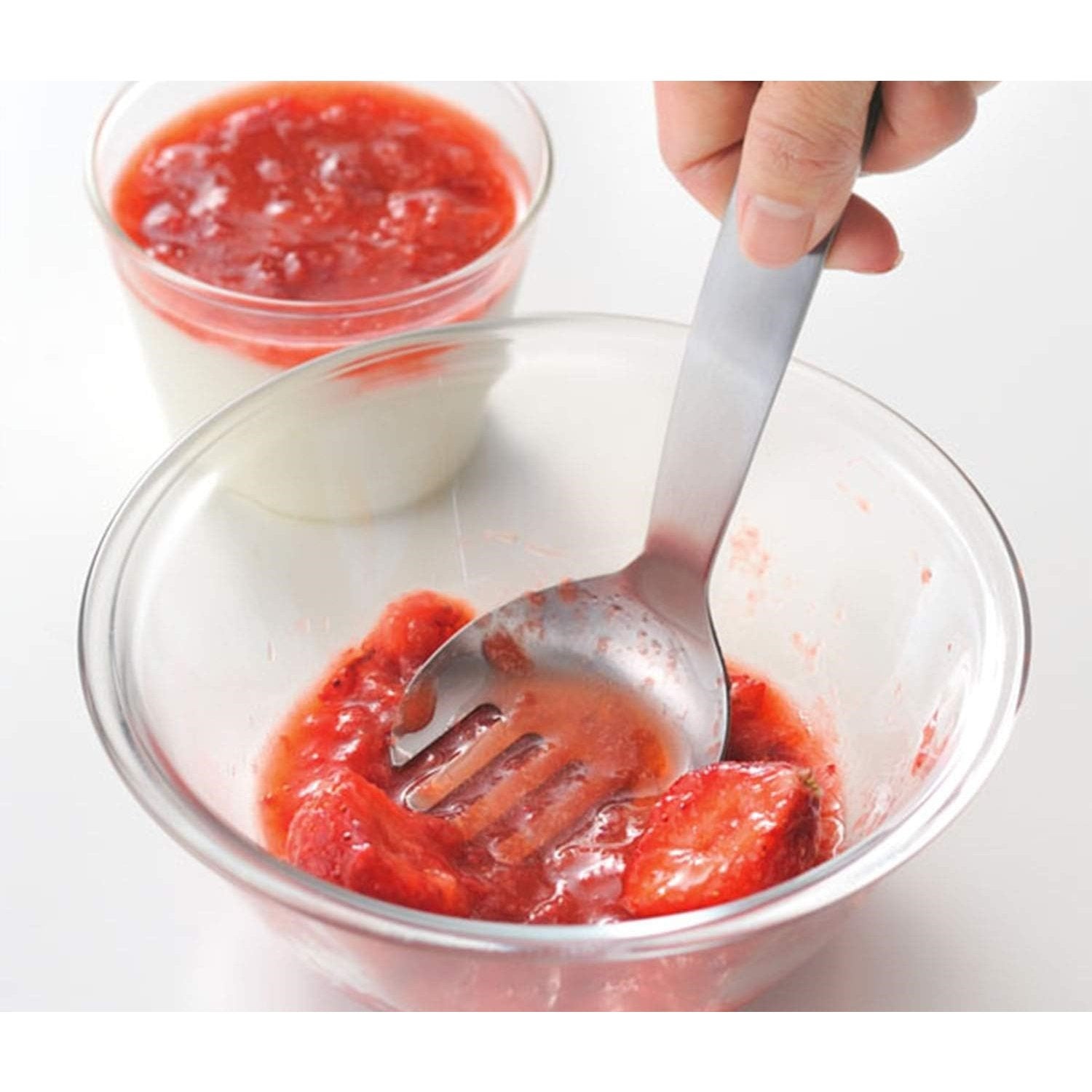 Uchicook Potato Masher 18cm, compact stainless steel body, perfect for home kitchen use