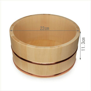 Umezawa Hinoki Bath Bucket, lightweight and durable, perfect for Japanese-style ofuro.