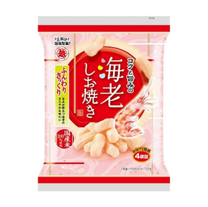 Echigo Seika Ebi Shioyaki Shrimp Flavor Arare Rice Crackers pack of 6, authentic Japanese crackers