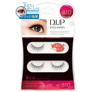 D - Up Eyelash Rich 810 False Eyelashes Black 2 Pairs