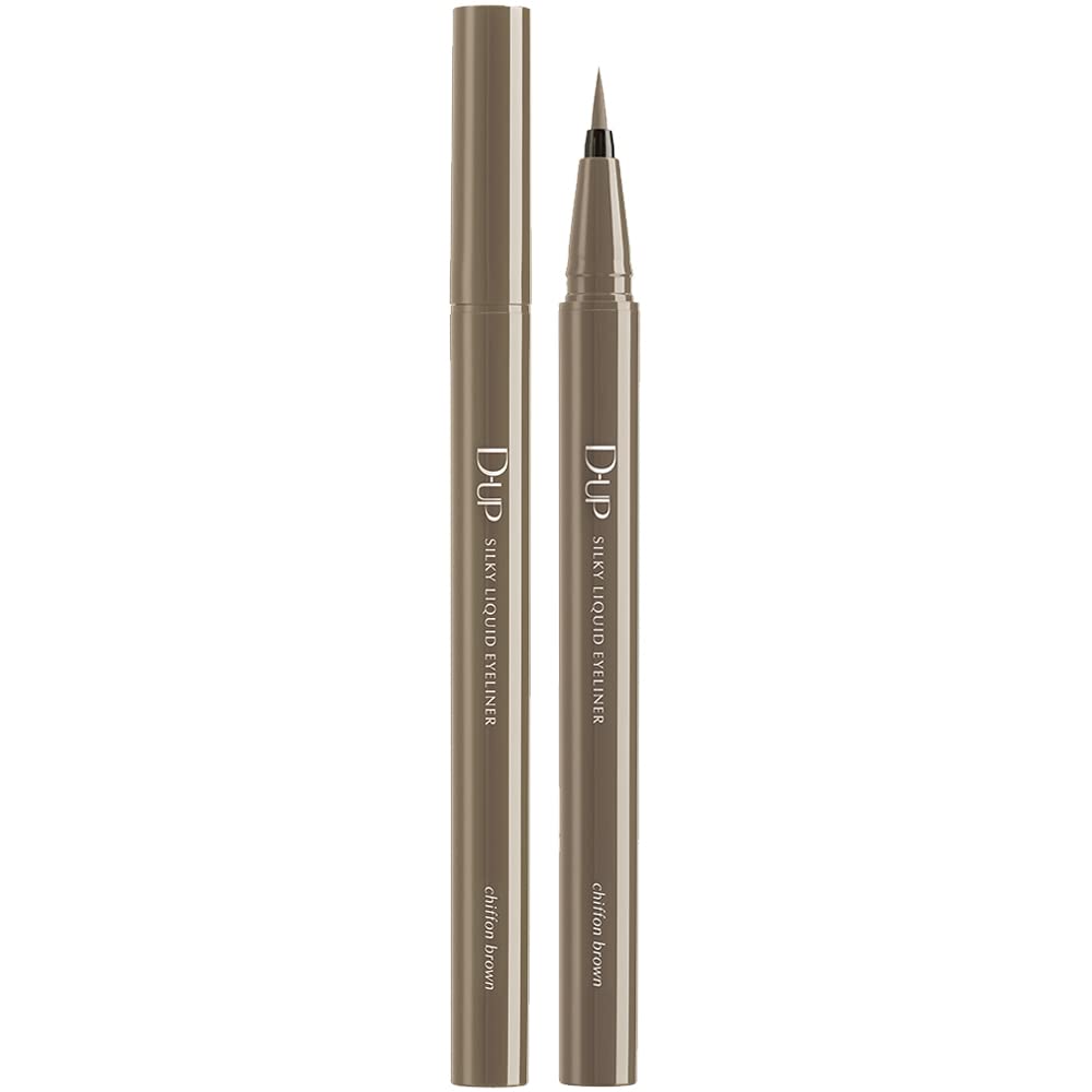 D - Up Silky Liquid Eyeliner Chiffon Brown Waterproof Long - Lasting (1 Piece)