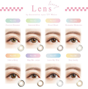 Decorative Eyes 1 - Day Uv & Moist 10 - Piece Japan Collection 02 - Innocent Kiss - 2.25