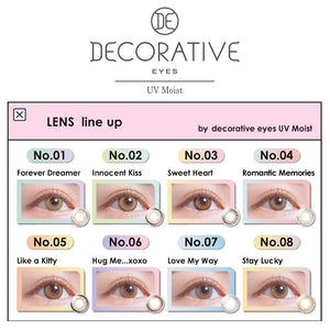 Decorative Eyes Uv Moist 1 Day 03 Sweetheart 10Pcs Japan - 4.25