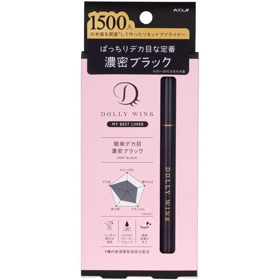 Deep Black Koji Dolly Wink Liquid Eyeliner - Japanese Makeup Essential