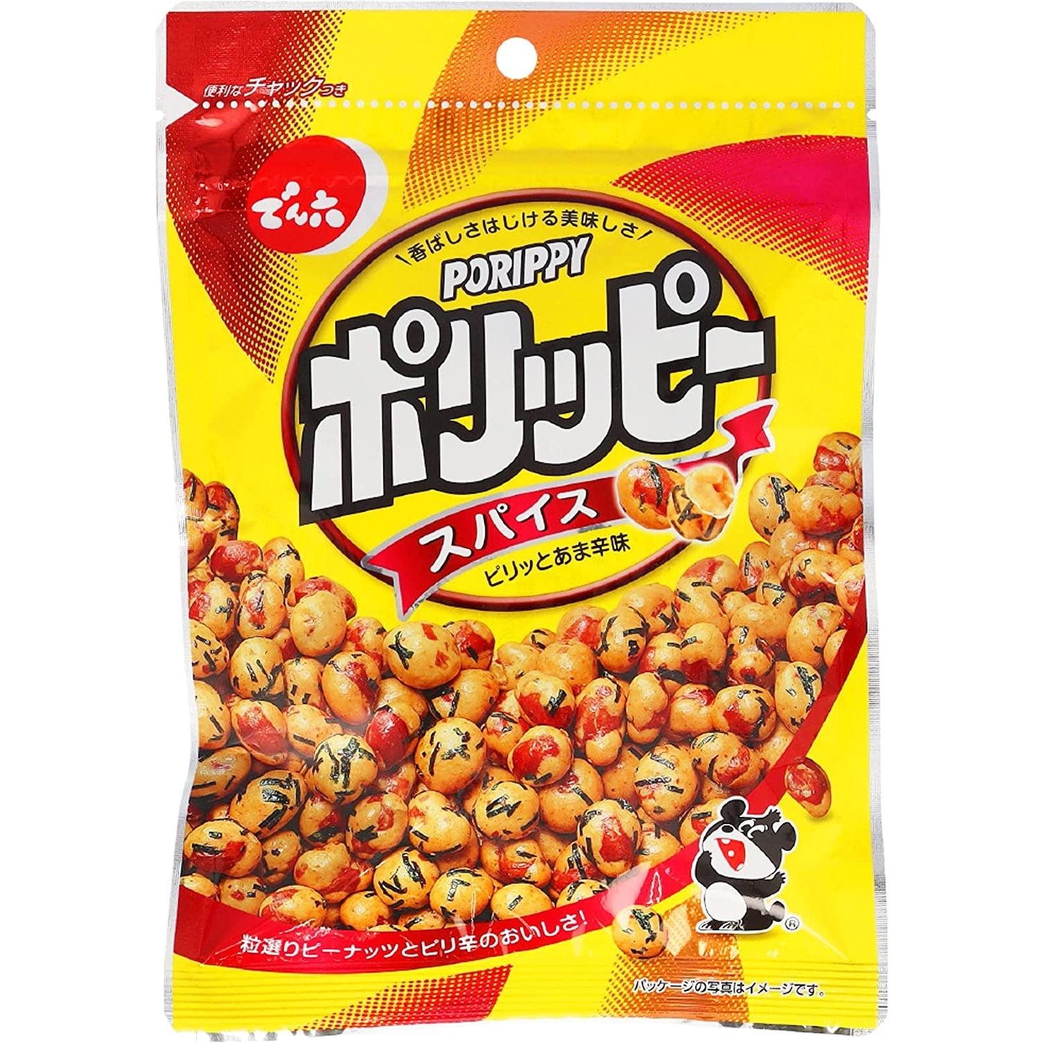 Denroku Porippy Peanut Snack Spicy Honey Flavor 112g (Pack of 3)