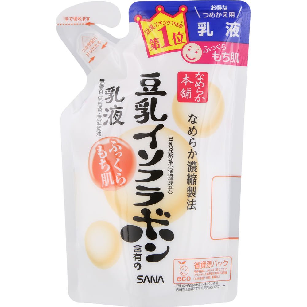 Sana Nameraka Isoflavone Facial Milky Lotion 130ml [refill] - Japanese Milky Lotion