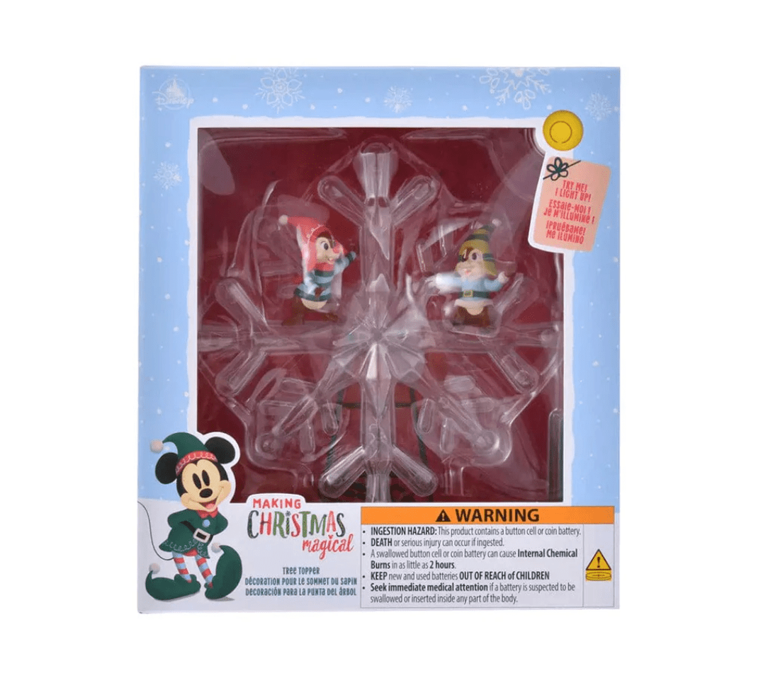 Disney Christmas Chip & Dale Tree Topper Regular