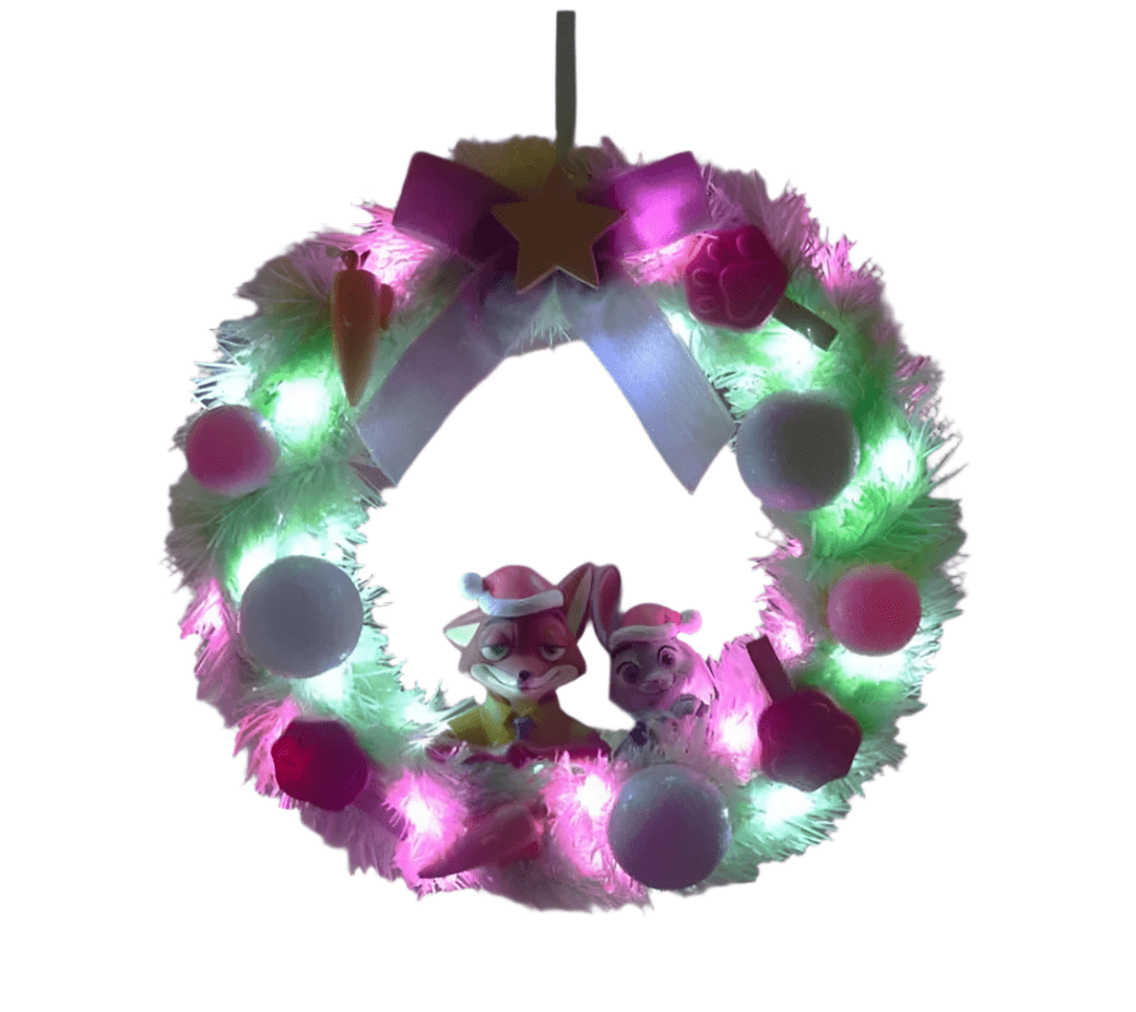 Disney Christmas Zootopia Wreath Light Up
