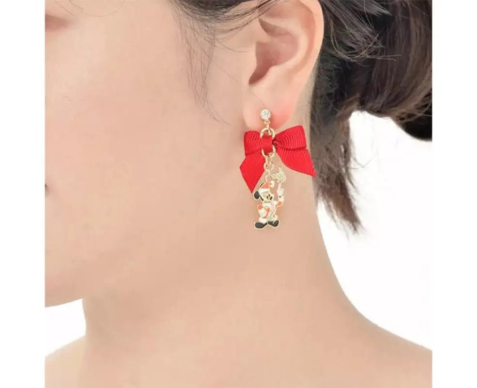 Disney Japan Christmas 2023 Mickey & Minnie Earrings