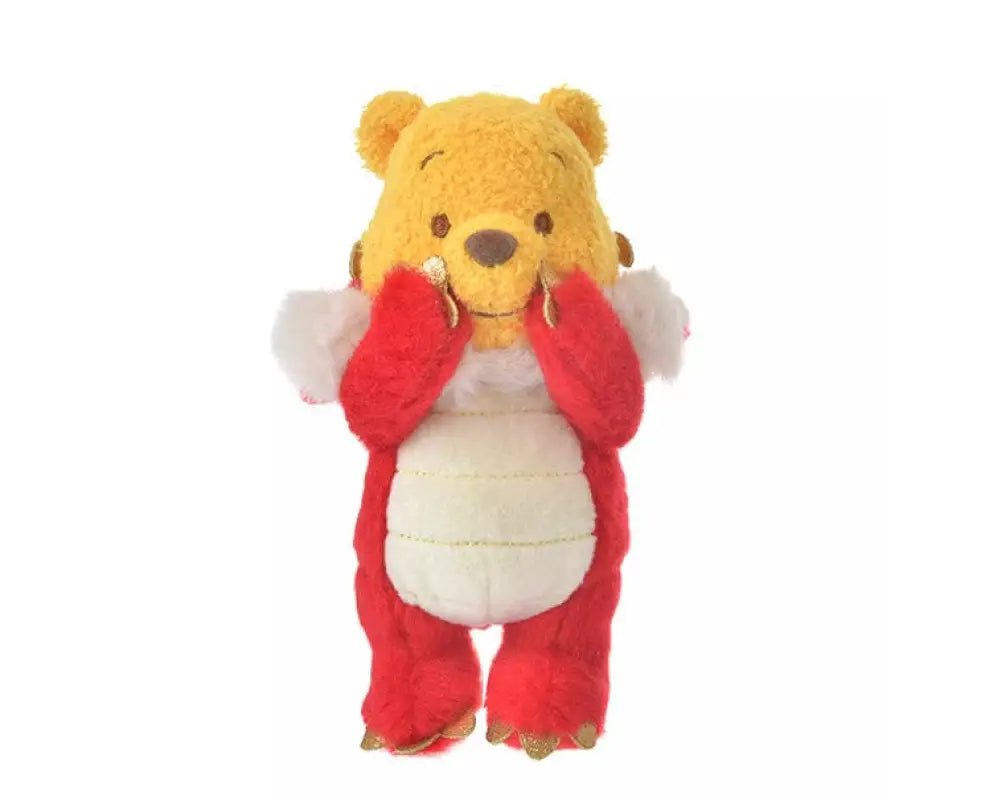 Disney Year of Dragon Red Winnie - the - Pooh Plush Keychain