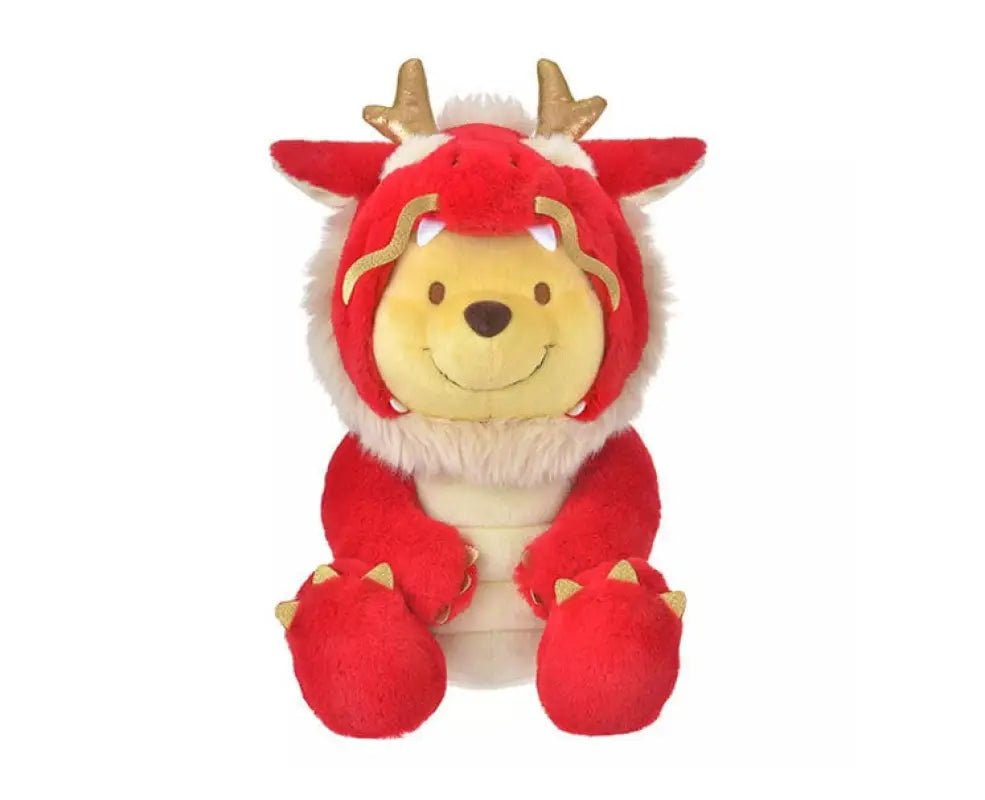 Disney Year of Dragon Red Winnie - the - Pooh Plush (M)