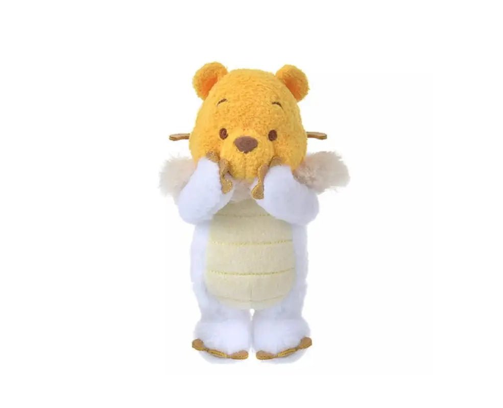 Disney Year of Dragon White Winnie - the - Pooh Plush Keychain - YOYO JAPAN