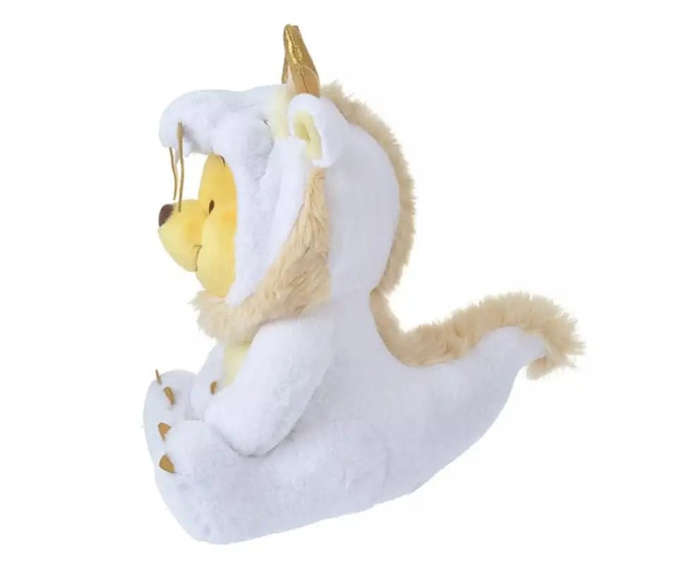 Disney Year of Dragon White Winnie - the - Pooh Plush (M)