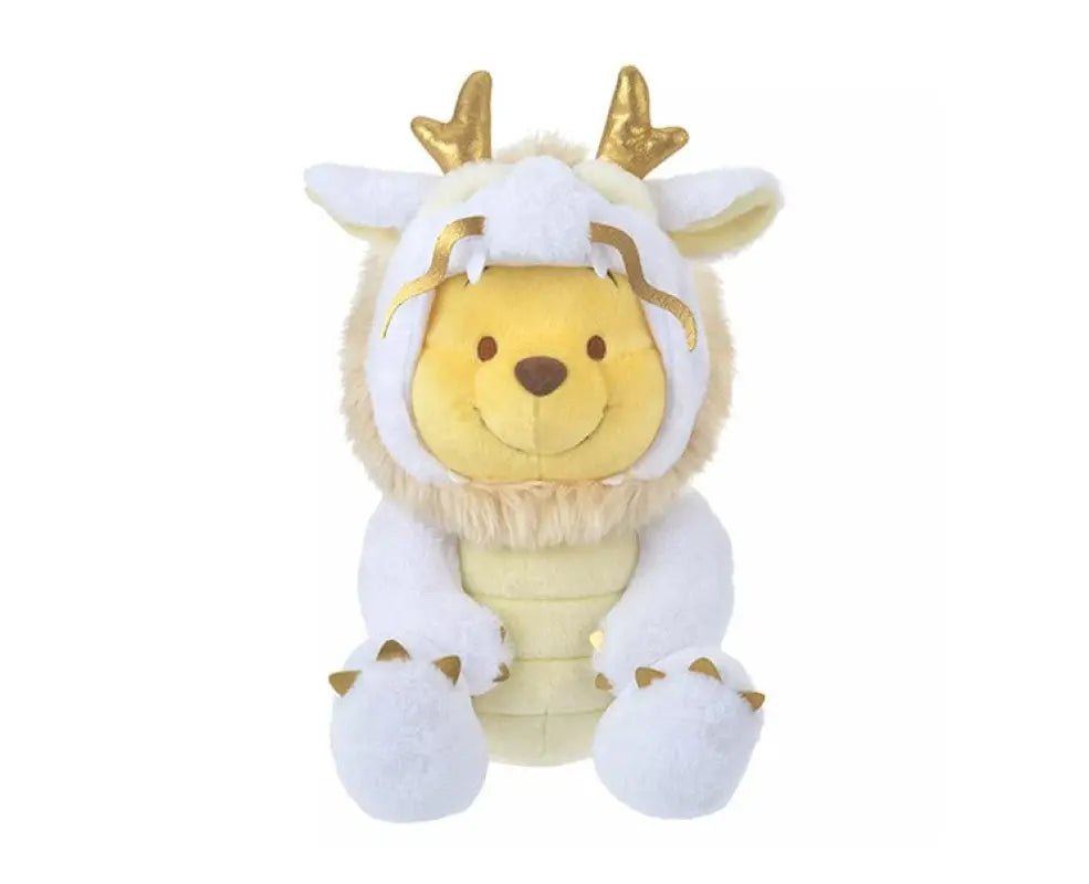 Disney Year of Dragon White Winnie - the - Pooh Plush (M)