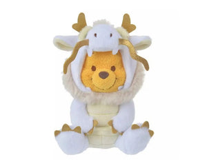 Disney Year of Dragon White Winnie - the - Pooh Plush (S)