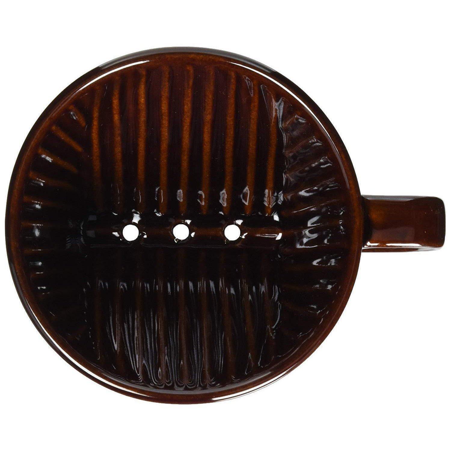 2–4 cup Kalita Ceramic Coffee Dripper 102 Brown, Wave design, crafted for manual coffee lovers