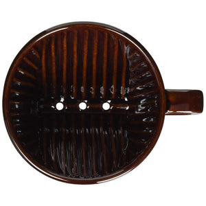 2–4 cup Kalita Ceramic Coffee Dripper 102 Brown, Wave design, crafted for manual coffee lovers