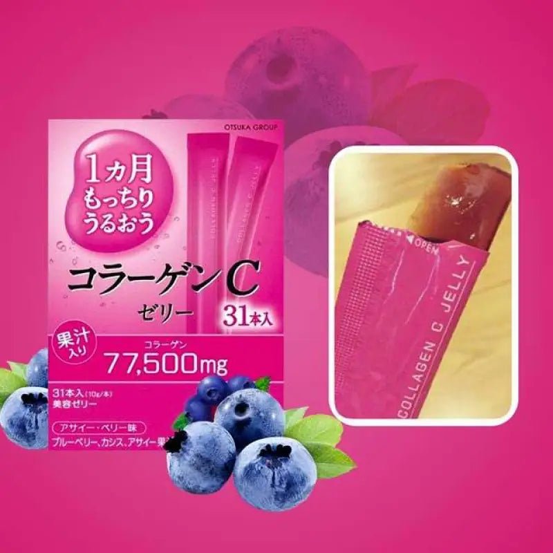 Earth - 1 Month Motchiri Uruou Collagen C Jelly 31 Sticks - YOYO JAPAN