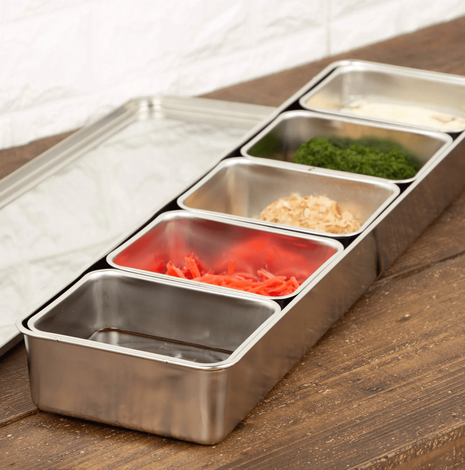 Endo Shoji Tkg 4 - Piece Stainless Steel Condiment Container Set 435x145x60mm