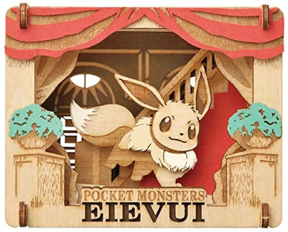 ENSKY Paper Theater Pt - W06 Wood Style Pokemon Eevee - YOYO JAPAN