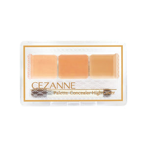 Cezanne High Cover Palette Concealer 4.5G Beige 3 Shades Double - End Brush