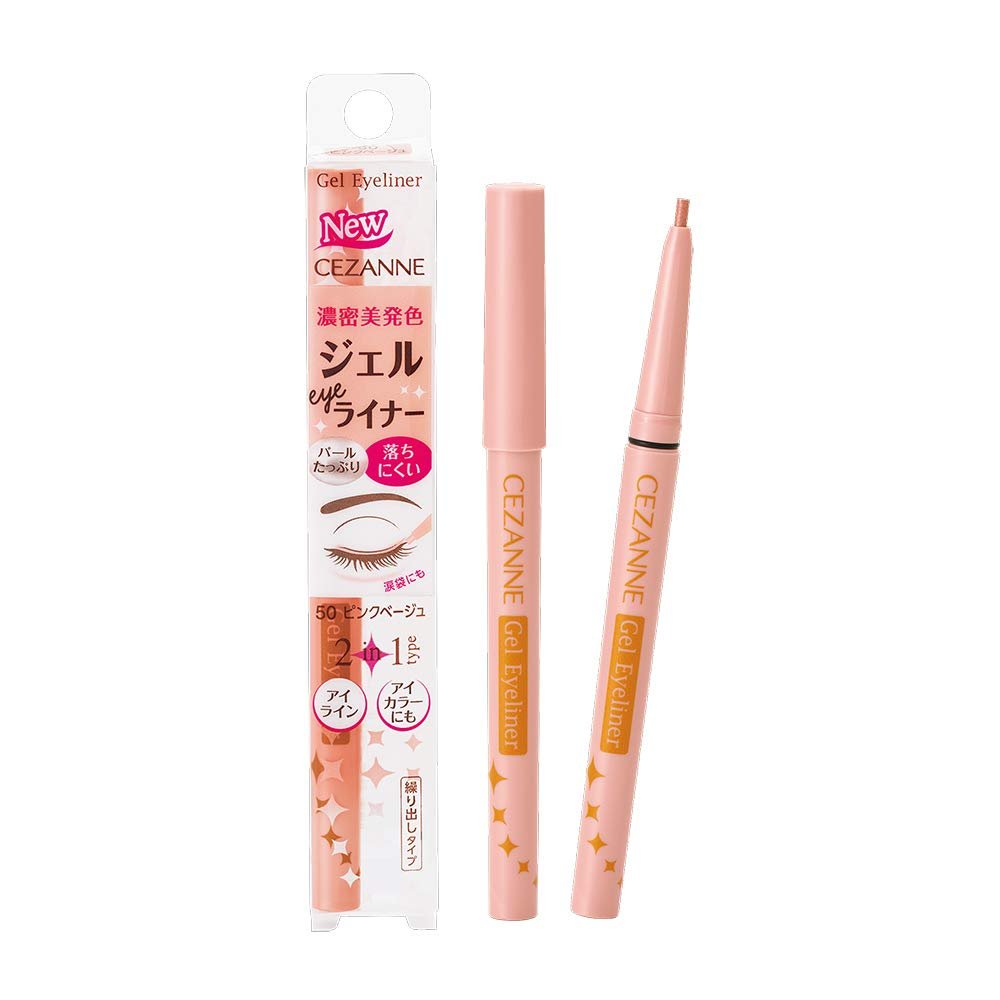 Cezanne Gel Eyeliner in 50 Pink Beige 0.1G - Long Lasting Makeup