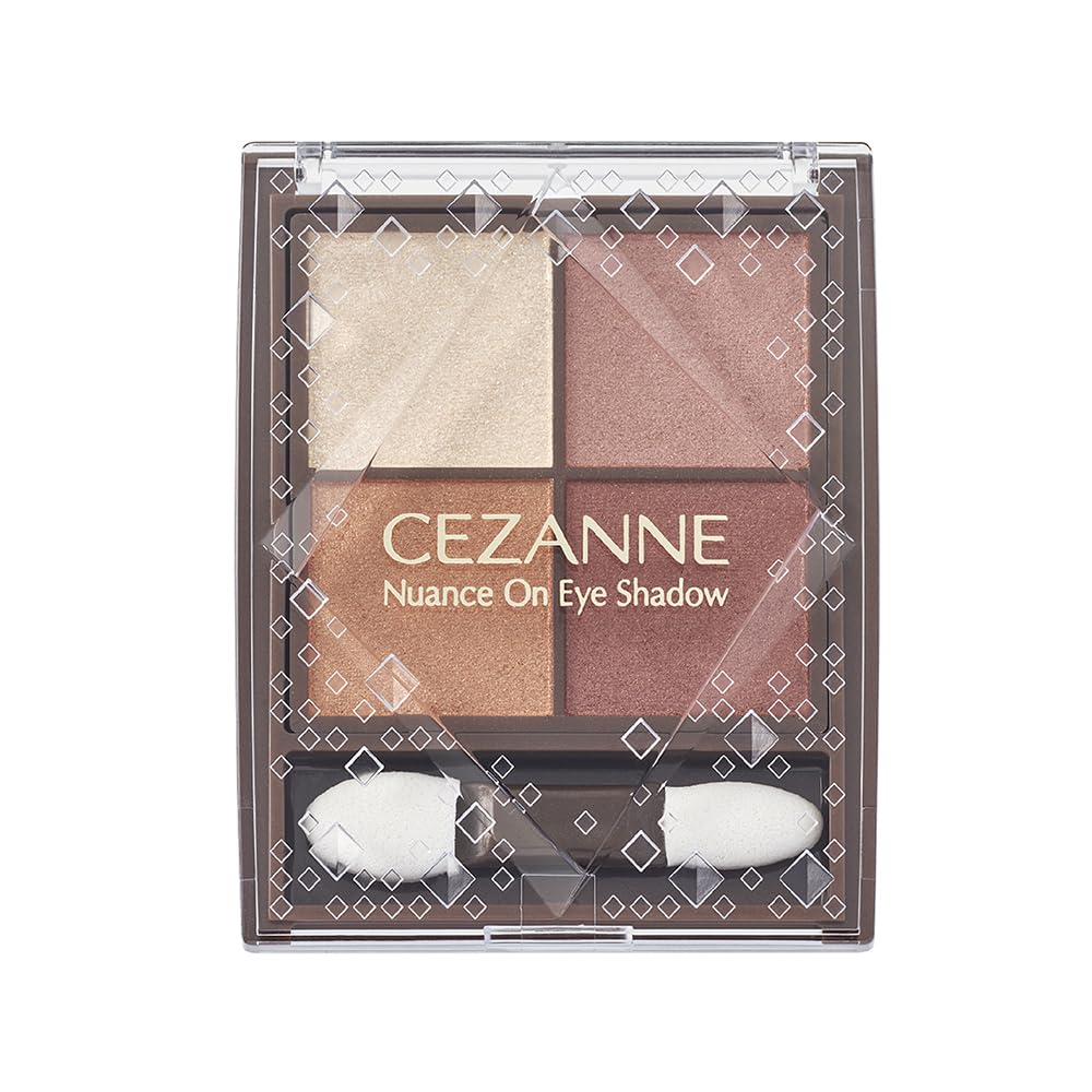 Cezanne Nuance On Quad Eye Shadow Camel Brown 4.0g Includes Pearl Double Tip