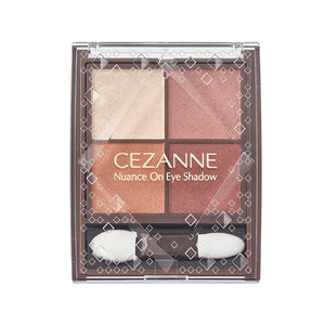 Cezanne Nuance On Quad Eye Shadow Camel Brown 4.0g Includes Pearl Double Tip