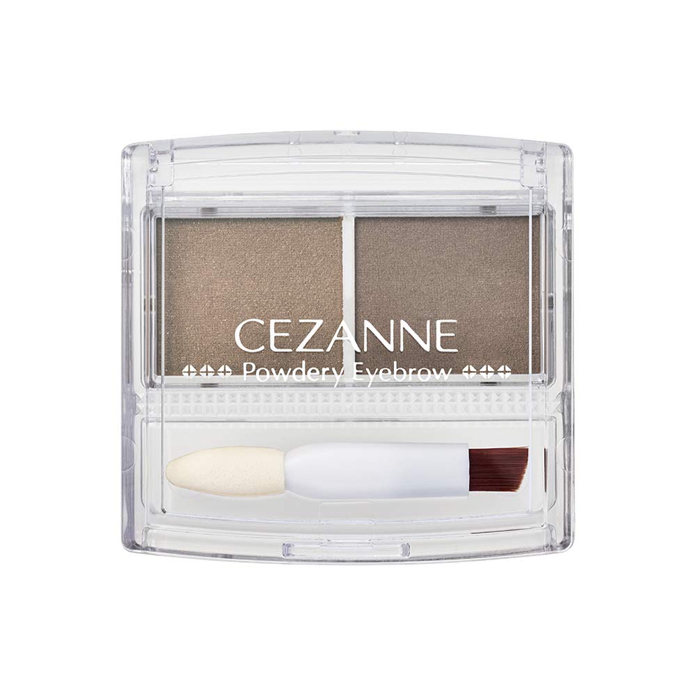 Cezanne Natural Brown Powder Eyebrow P2 2.0g With Tip & Brush Glam – Pack of 1