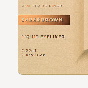 Uzu By Flowfushi 38℃ Liquid Eyeliner Shadow - Double Liner Sheer Brown Alcohol and Paraben Free