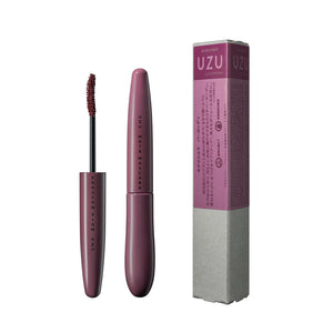 Uzu By Flowfushi Mote Mascara in Burgundy - Water Resistant Contains Eyelash Serum Gluten - Free