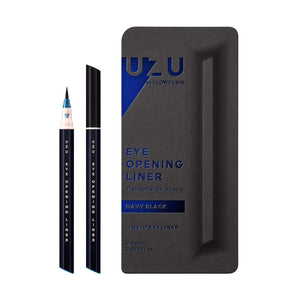 Uzu Flowfushi 7 - Shade Navy Black Hypoallergenic Liquid Eyeliner Hot Water Off