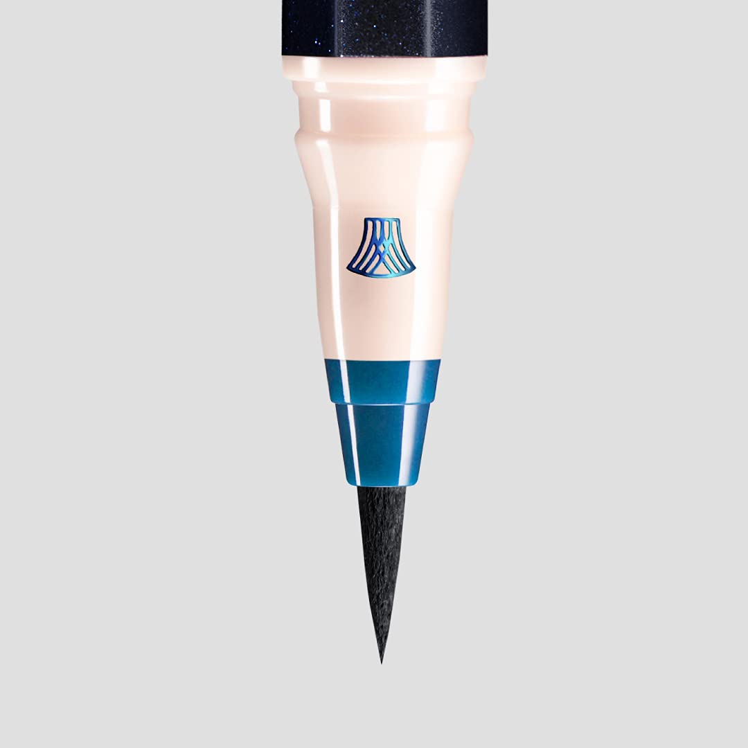 Uzu Flowfushi 7 - Shade Navy Black Hypoallergenic Liquid Eyeliner Hot Water Off