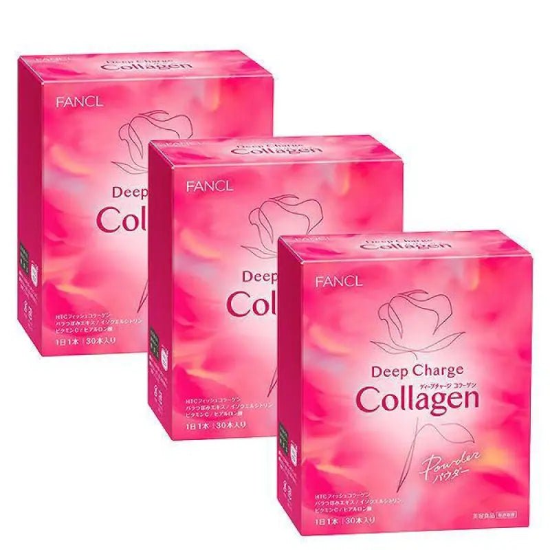 FANCL deep charge collagen powder about 90 days worth of economical set of 3