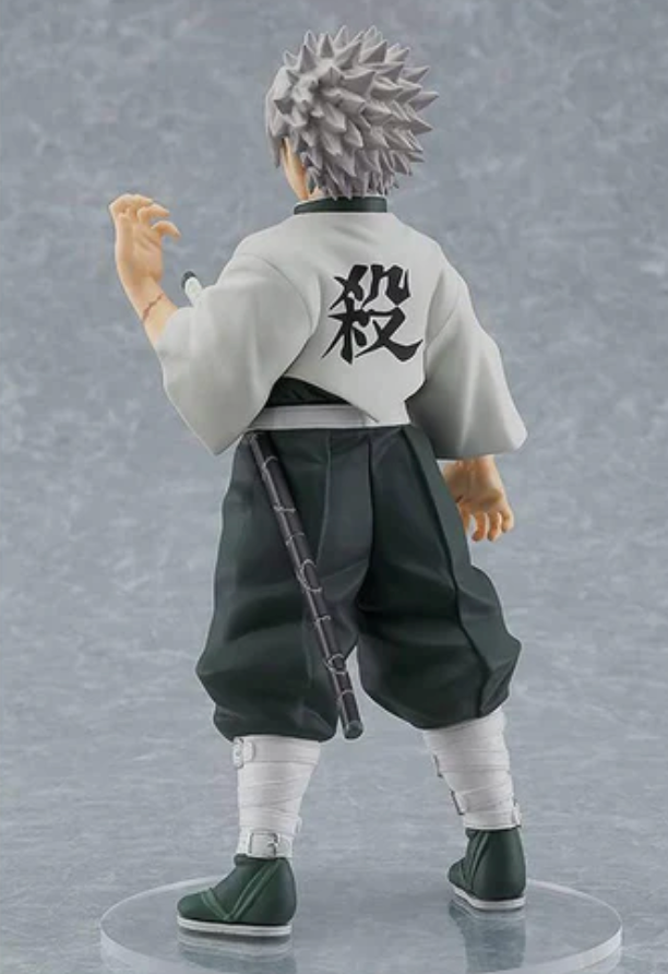 Sanemi Shinazugawa figure seated on chair, approx 160 mm tall, detailed sculpt