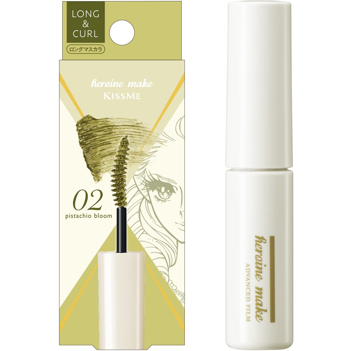 Kissme Heroine Make Long & Curl Color Mascara Mini 4.5g - 02 Pistachio Bloom