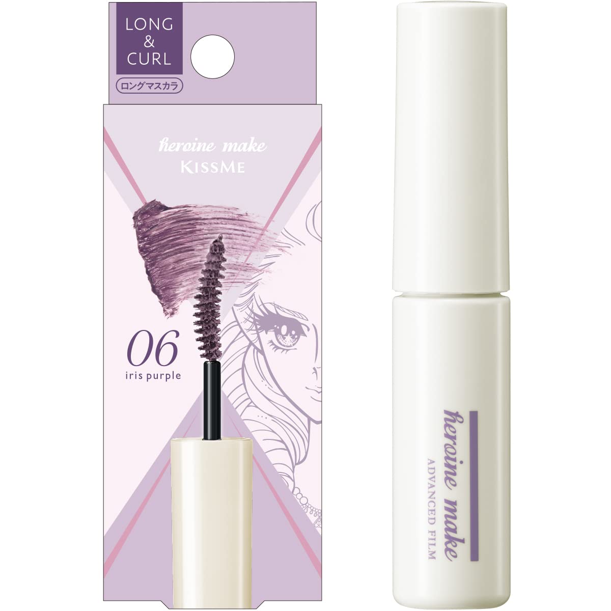 Kissme Heroine Make Iris Purple Long and Curl Advanced Film Mascara 4.5g