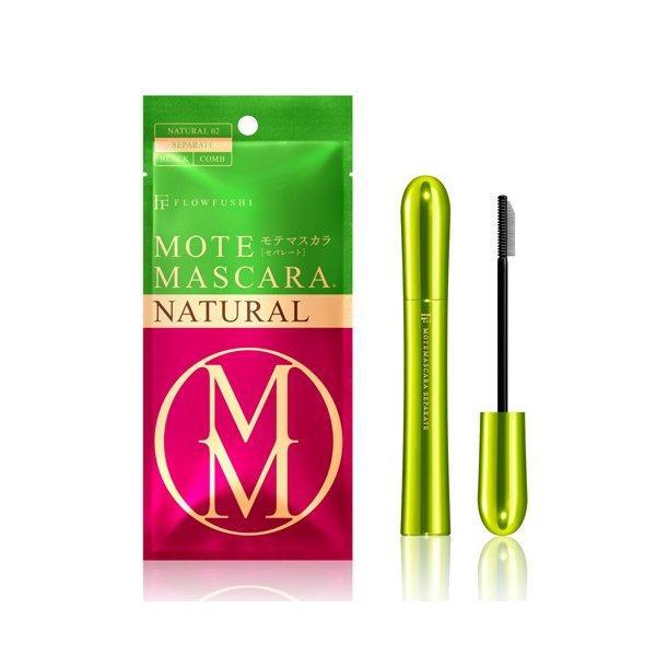 Flowfushi Mote Natural Black Mascara 02 - Japanese Women's Solution 0.25 Oz