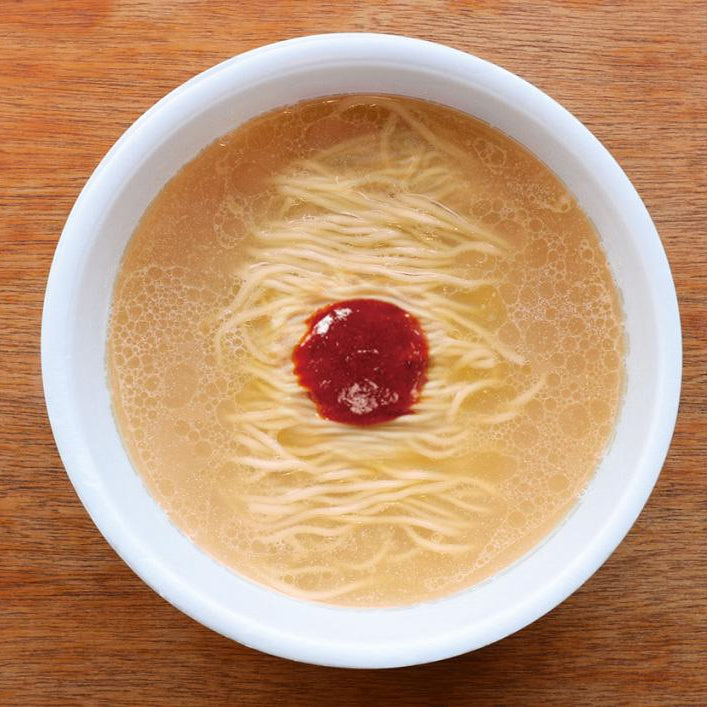 Close-up of Ichiran Instant Noodles, 80g, featuring non-fried noodles for lighter texture