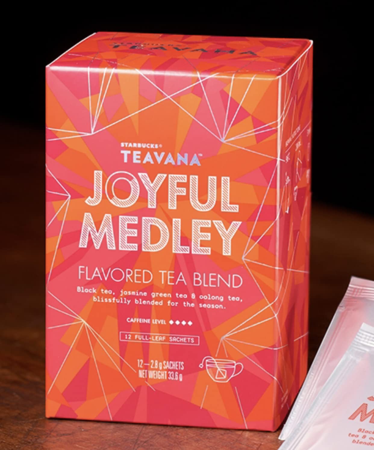 12 Tea Bags Starbucks Japan 2023 Teavana Joyful Medley Blend, floral jasmine and apricot notes, designed for tea enthusiasts