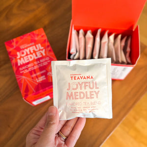 12 Tea Bags Starbucks Japan 2023 Teavana Joyful Medley Blend with subtle apricot accent, offering uplifting aroma for daily relaxation