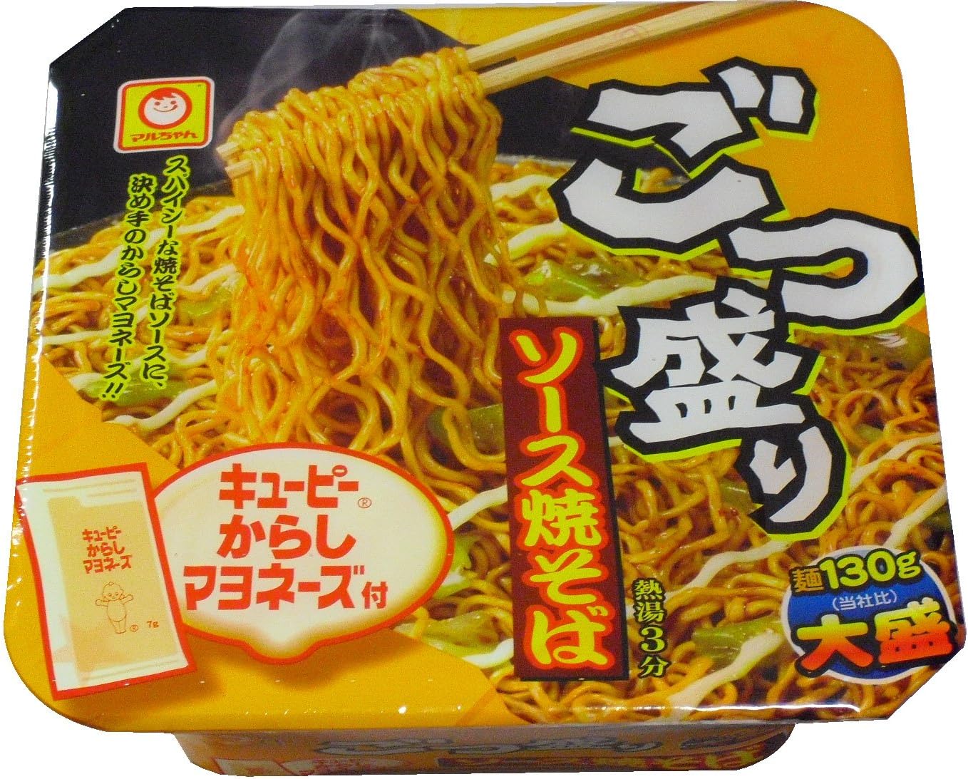 BIG 171g Maruchan Gotsumori Yakisoba, rich sauce flavor, designed for hearty appetites