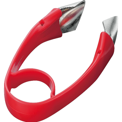 Shimomura Tomato Stem Remover, durable stainless steel tool, perfect for vegetables and fruits
