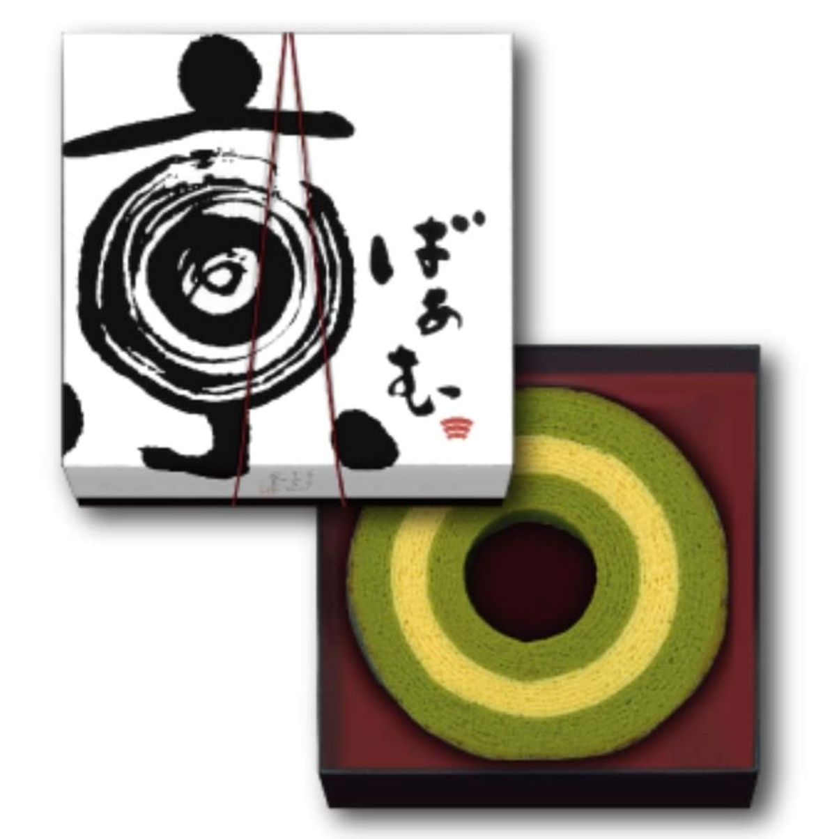 Kyo-Sama 3.5cm Thick Kyoto Matcha and Soy Milk Baumkuchen, 300g, layered matcha design, ideal for tea pairings