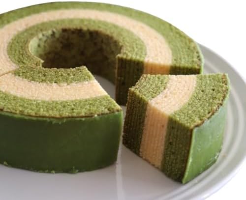 Kyo-Sama 3.5cm Thick Kyoto Matcha and Soy Milk Baumkuchen in 300g, domestic flour base, perfect for gifting occasions