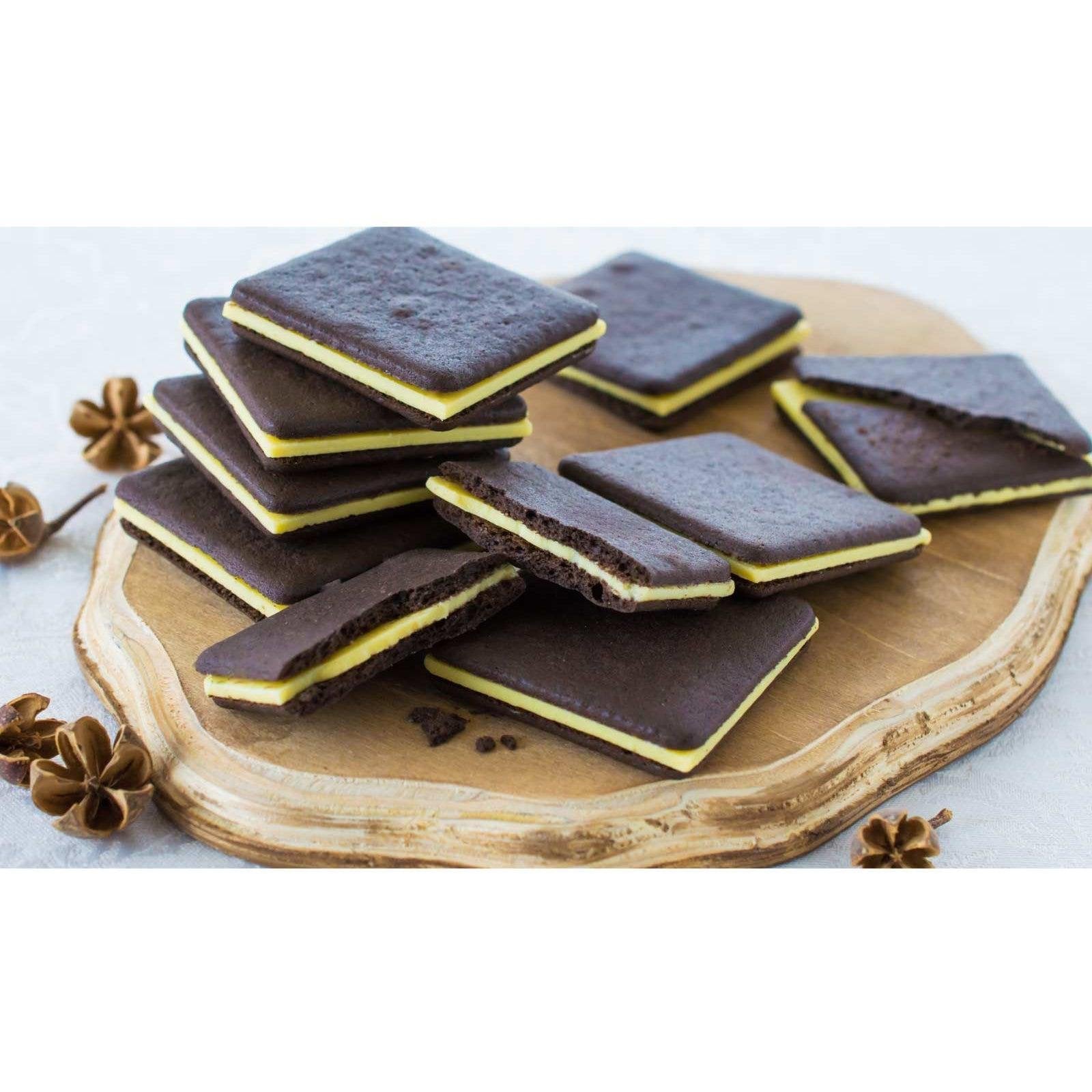 Tokyo Baked Base Chocolate Banana Langue de Chat Cookies in 30 Pieces, balanced flavors, perfect for daily enjoyment