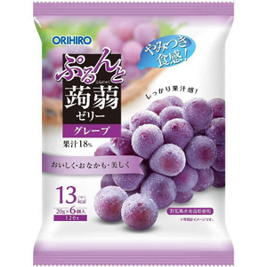Orihiro Grape Jelly Snack 120g, made with konjac, perfect for on-the-go fruit snack moments