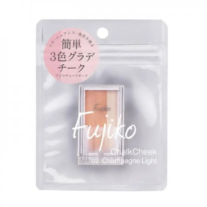 Fujiko Chalk Cheek Blush & Highlight Stick 7.1g 02 ChamPagne Light - Japanese Cheek Blusher