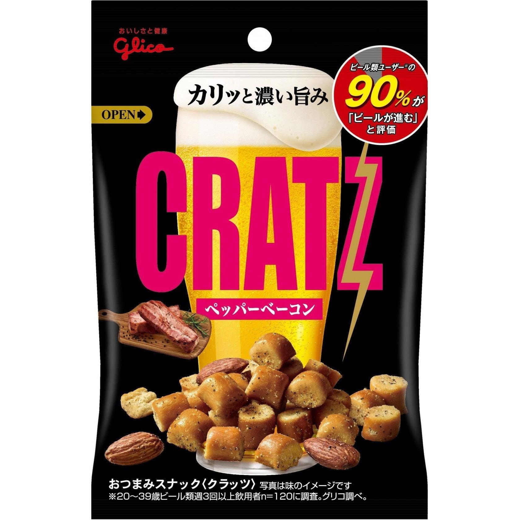 Glico Cratz Pepper Bacon Snack (Pack of 10)