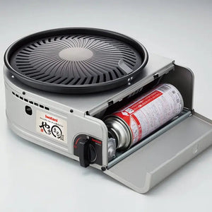 303x278 mm Iwatani Yakimaru II CB-SLG-2 Grill with non-stick plate, offering easy cleanup for BBQ lovers